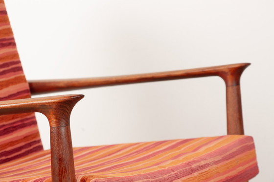 Image 1 of Pareja de sillones daneses en teca maciza y tela, modelo GM5 de Svend Aage Eriksen para Glostrup 1960.