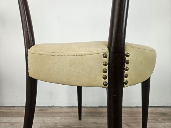 Zes Art Deco-stoelen toegeschreven aan Carlo Rava, jaren 1950 – Eetkamerstoelen, Textile, Wood (photo 13 of 13)