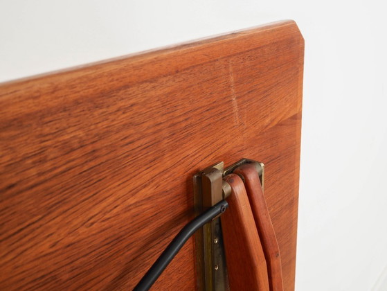 Image 1 of Opklapbare teakhouten tafel, Italiaans design, jaren 70, gemaakt in Italië.