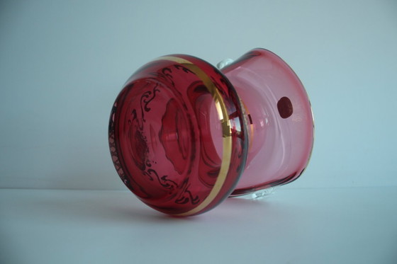 Image 1 of Kristal, vergulde mand, Bohemia Crystal, Tsjecho-Slowakije, jaren 1960.