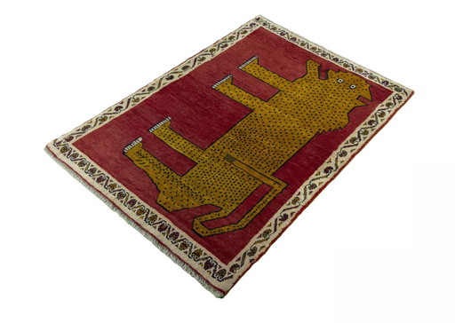 Tapis d'Orient tigré noué à la main - 146 x 102 cm