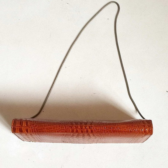 Borsa a mano vintage chic Pierre Cardin 26 x 12 x 3,6 cm, Borse, Pelle, Metallo, Marrone (foto 6 di 12)