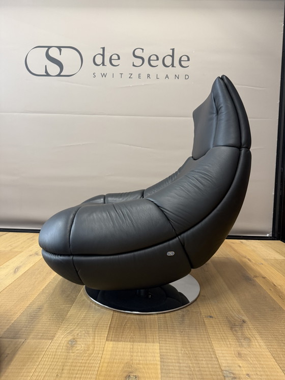 De Sede 166 Armchair with Ottoman Black Leather (photo 7 of 15)