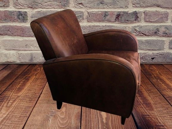 Image 1 of Schapenlederen fauteuil 