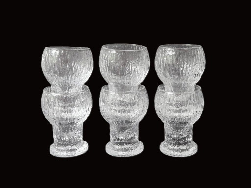 Timo Sarpaneva - Iittala - 6 borrelglazen / likeurglazen / shotglazen "Kekkerit" – glazen karaffen, Glass (photo 2 of 5)