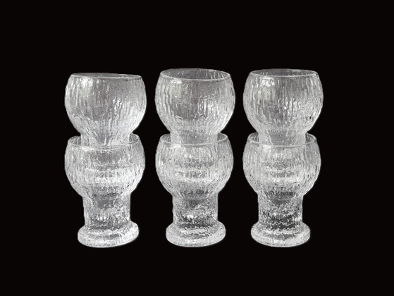 Timo Sarpaneva - Iittala - 6 borrelglazen / likeurglazen / shotglazen "Kekkerit" – Glazen & Karaffen, Glass (photo 2 of 5)