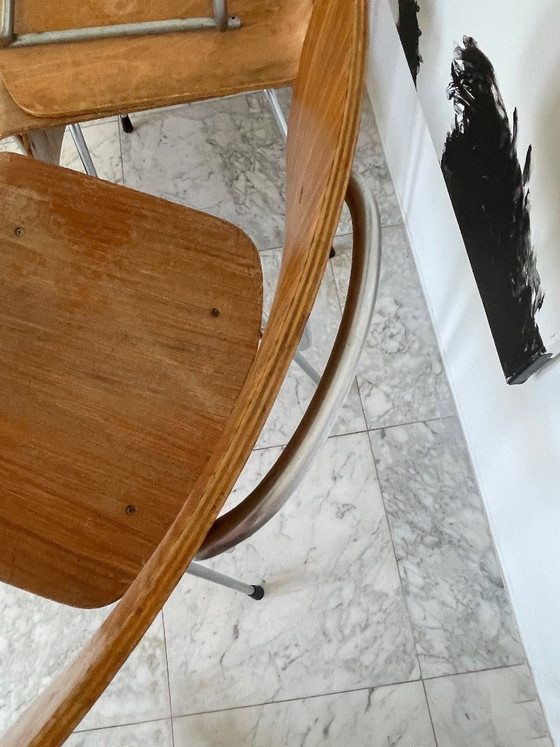 Image 1 of 6x vintage Gispen STOELEN A.R. Cordemeijer, Mid Century Modern, industrieel, retro