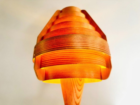 Image 1 of Lampada da tavolo conica impiallacciata in pino di Hans-Agne Jakobsson per AB Markaryd, Svezia, anni '60