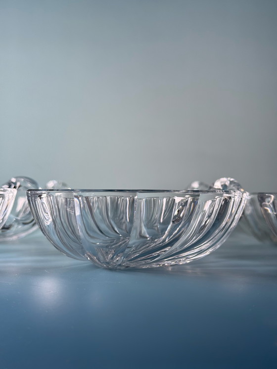 Image 1 of Val Saint Lambert - 6 Coupes à dessert en cristal (Coquilles) - Collection Royale