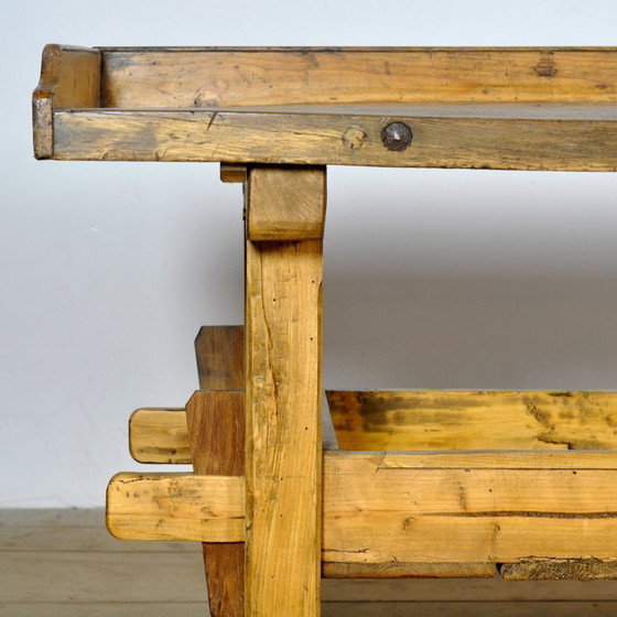 Image 1 of Tavolo da lavoro in rovere e pino, circa 1900