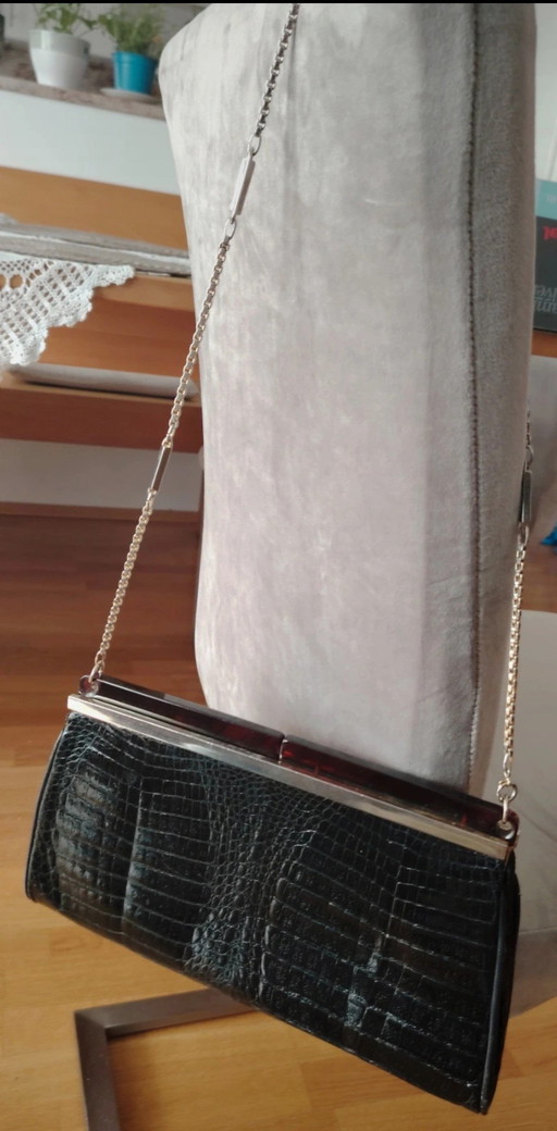 Borsa Vero Coccodrillo in vera pelle di coccodrillo vintage