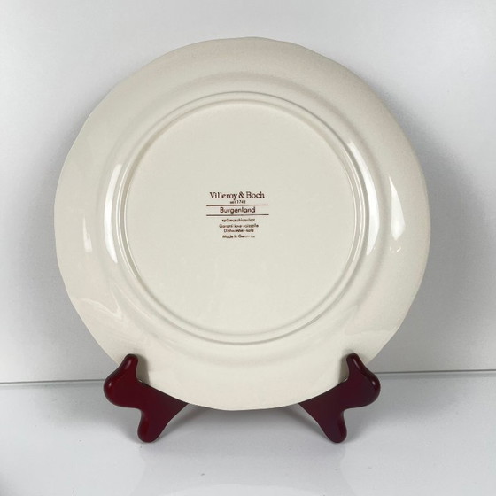 Image 1 of Set of 4 "Burgenland" dinner plates, Villeroy & Boch, red