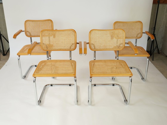 Image 1 of Stijl B64 eetkamerstoelen van Marcel Breuer, set van 4