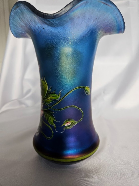 Vaso in vetro Art Nouveau antico – Glashüttenwerke Buchenau / Attribuito a Betty Hedrich (c. 1900) – Vasi (photo 5 of 14)