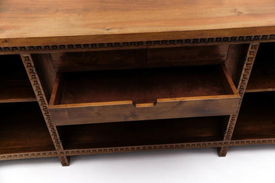 Image 1 of Large Solid Brutalist Rustic 3D Sideboard, 1960s