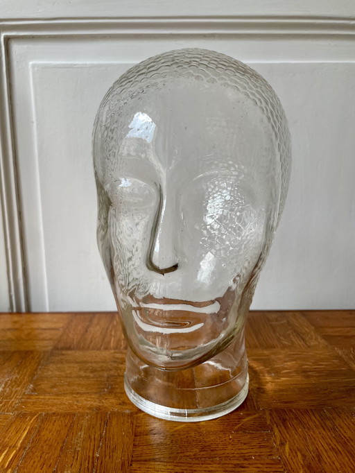 Kopf einer Schaufensterpuppe aus Vintage-Glas