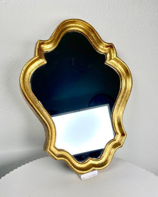 Kleine Vintage Barok Spiegel - Goud Louis XV Stijl Sierlijke Wandspiegel - Curvy Wastafel Console Barok Decoratieve Spiegels