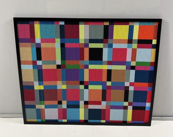 Image 1 of Lena László pour Studio Exactly, Relief lenticulaire/3D sur plaque d'aluminium avec laminage, « 210 formes géométriques », é