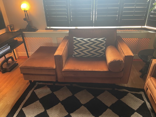 Fauteuil + voetenbank