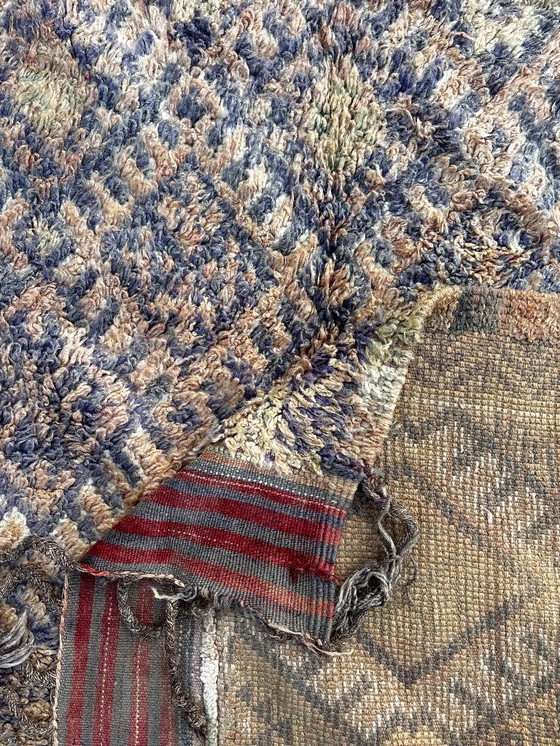 Image 1 of Groot vintage Marokkaans Talsint-tapijt 200x380 cm – Handgemaakt Berber wollen tapijt – Zeldzaam tribaal vloerkleed