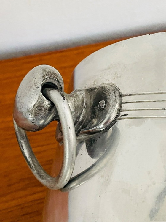 Vintage Verzilverde Champagnekoeler, Moet & Chandon, door Argit – Tafelaccessoires, Metal (photo 18 of 20)