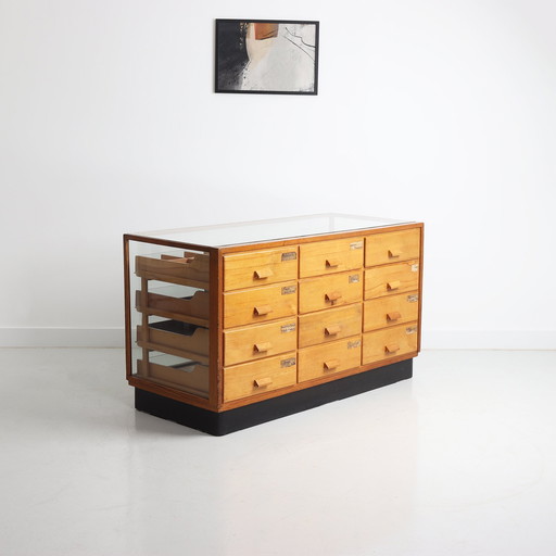 Meuble de Métier - Présentoir Vitrine Vintage