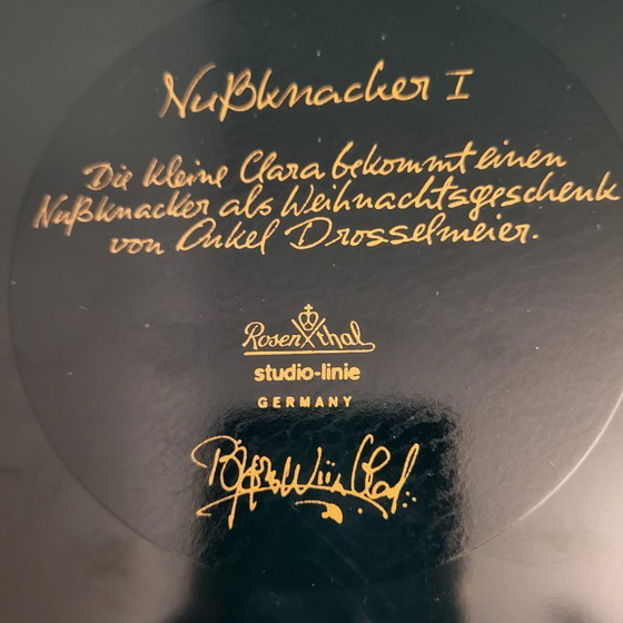 Image 1 of Oval convex frame and painting on glass, Clara Nutcracker Rosenthal, Bjorn Wiinblad Sweden