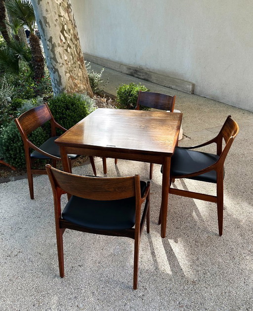 Carlo Jensen Extendable and Convertible Dining Table in Rio Rosewood
