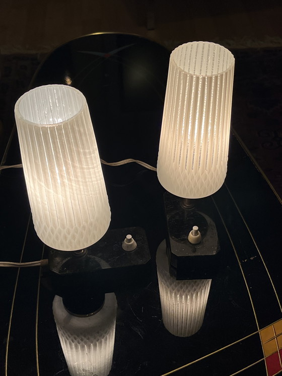 Image 1 of Par de lámparas de mesilla de noche de mediados de siglo