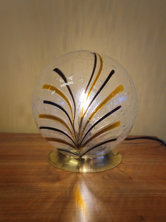 Image 1 of Vintage Murano Table Lamp Desk Lamp Table Lamp Brass