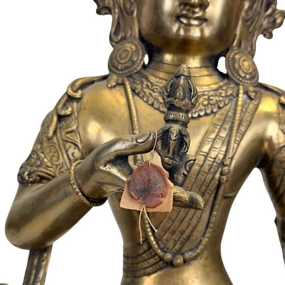 Esculturas monumentales tibetanas de Vajrasattva – Bronce dorado al fuego, influencia Newar y sello nepalí – (photo 3 of 11)