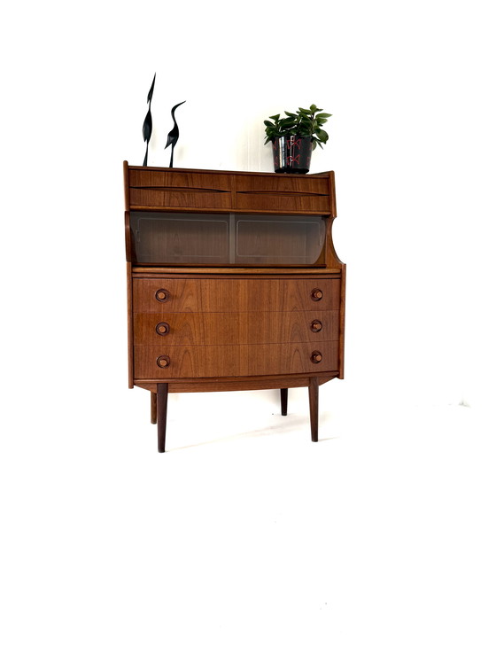 Image 1 of Vintage teakhouten secretaire, Gunnar Falsig ‘60