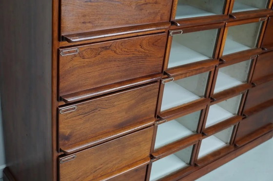 Image 1 of Meuble de mercerie vintage hollandais en chêne/acajou, années 1930