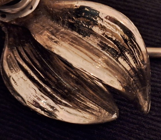 Image 1 of Messing, organisch gevormde dubbele plafond- of wandlamp, jaren 70