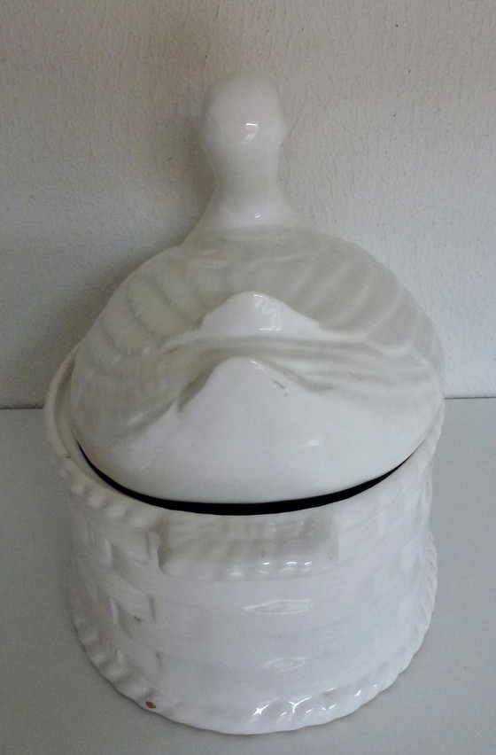 Image 1 of Vintage Keramiek Paté schaal in de vorm van een eend.