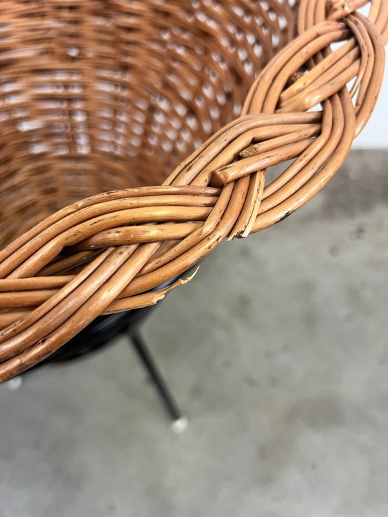 Image 1 of Vintage wicker pointed basket / plant furniture, Netherlands 1960s