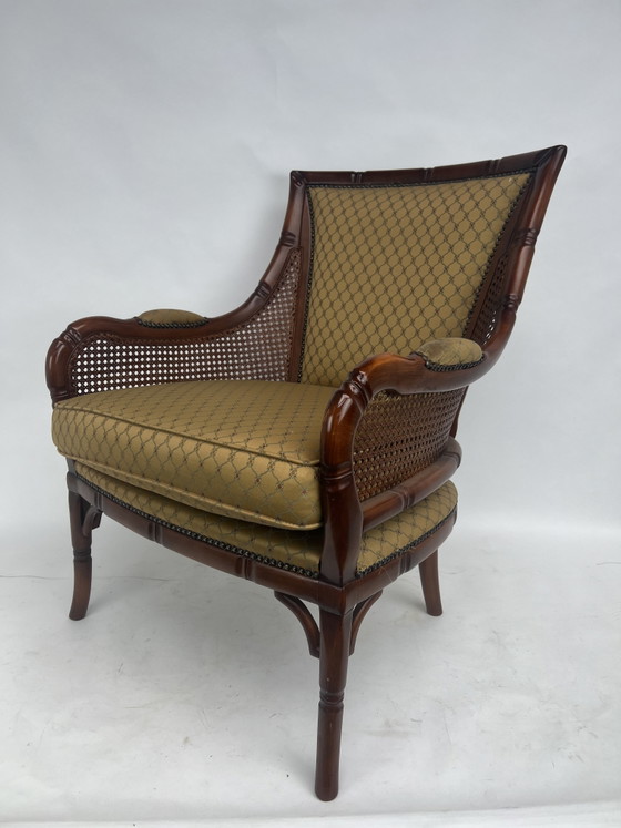 Image 1 of Faux bamboo armchair Giorgetti style 