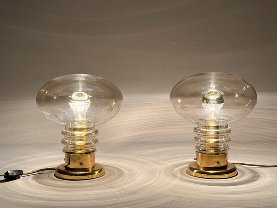 Image 1 of Set van twee lampen/paddenstoellampen uit het midden van de 20e eeuw van Luigi Colani, jaren 70.