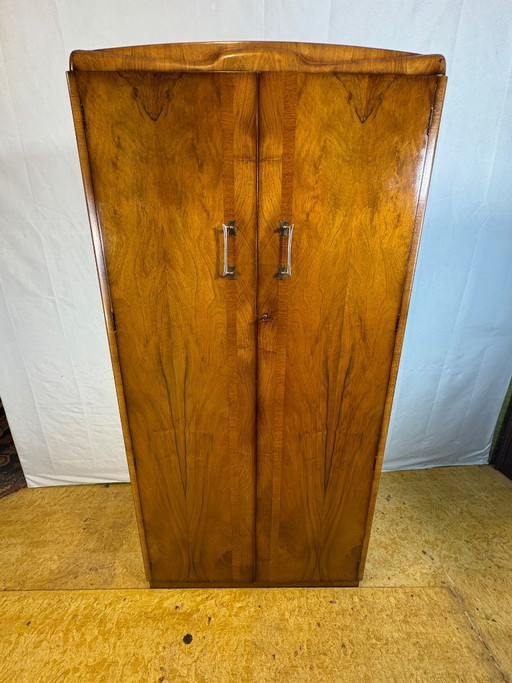 Art Deco Vintage Fitted Wardrobe by Golden Key Furniture Circa 1930–1940  A stunning Art Deco vintage fitted wardrobe by Golden 