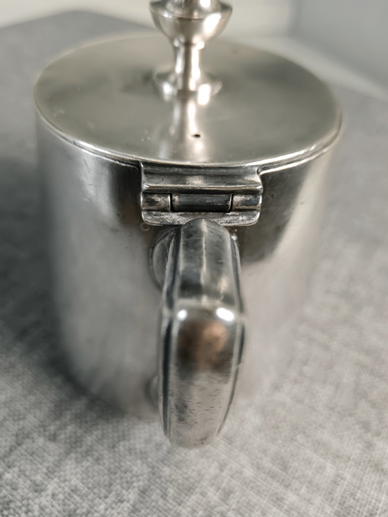 Image 1 of Arthur Krupp verzilverde theepot uit het begin van de twintigste eeuw.
