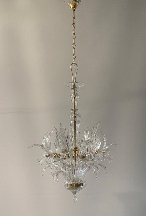 Murano-Glas-Kronleuchter, zugeschrieben an Seguso v.a. 1960