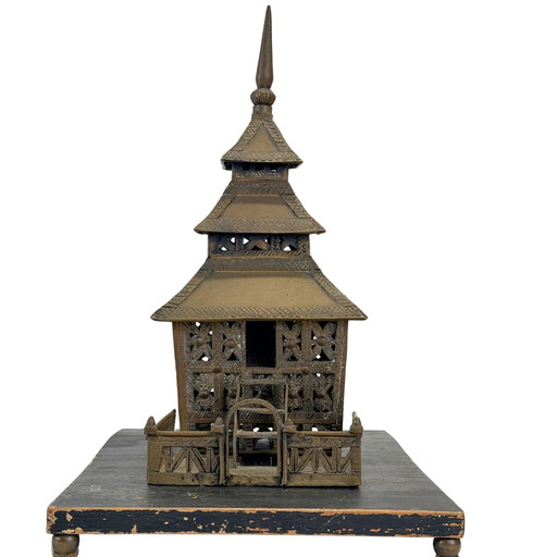 Antique Sumatran Brass Mosque Model – Indonesia – circa 1900–1920