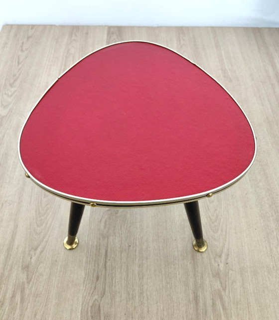 Image 1 of Tavolino anni '50 con piano rosso