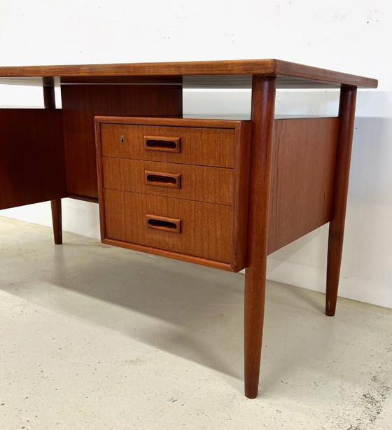 Image 1 of Danish Midcentury 'Floating-Top' Desk, 1960s.