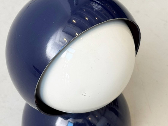 Image 1 of Eclisse table lamp, dark blue, by Vico Magistretti for Artemide, Italy, 1960s