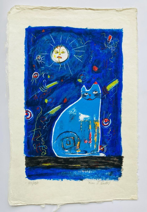 Image 1 of Franz L Lauter - Gato azul - Serigrafía