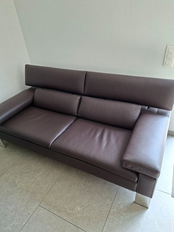 Image 1 of Sofá de piel de 2 plazas Jori Design – Como nuevo – Acabado profesional