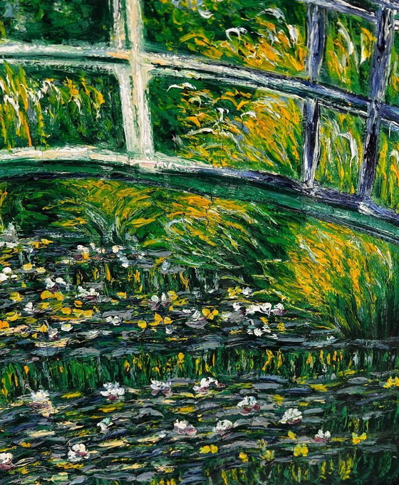 Image 1 of Claude Monet - Le Pont Japonais Hand-painted on a roll.