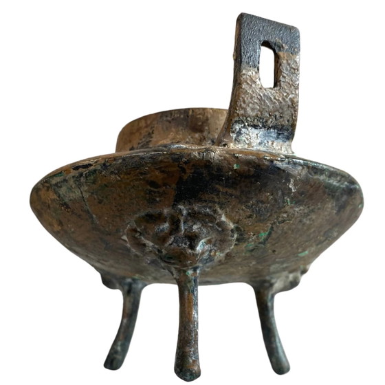 Rare Brûle-encens en Fonte (Ding) Dynastie Qing – Relief de Serpent Ésotérique – XVIIIe Siècle – Objets déco (photo 7 of 10)