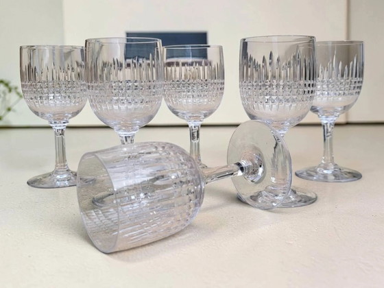 6 calici da vino tagliati - porto in cristallo Baccarat / Nancy – Bicchieri e caraffe, Vetro, Art Deco (photo 4 of 7)